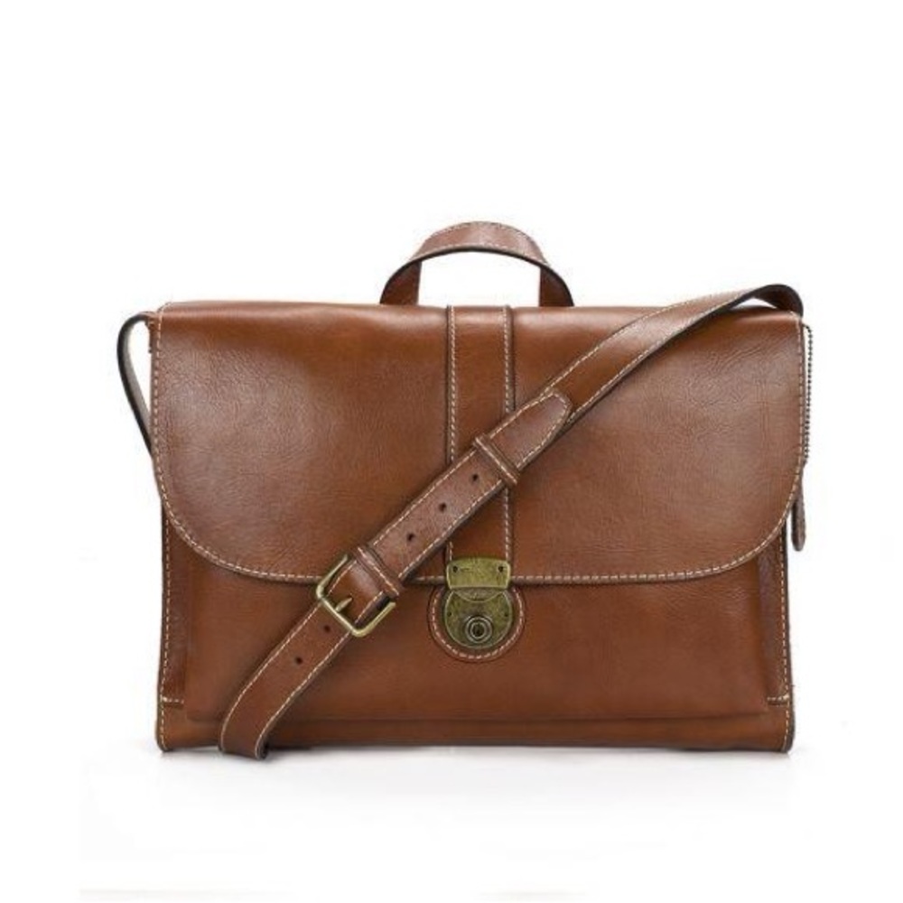 SOLD Heritage Messenger Nash Italian Leather Bag